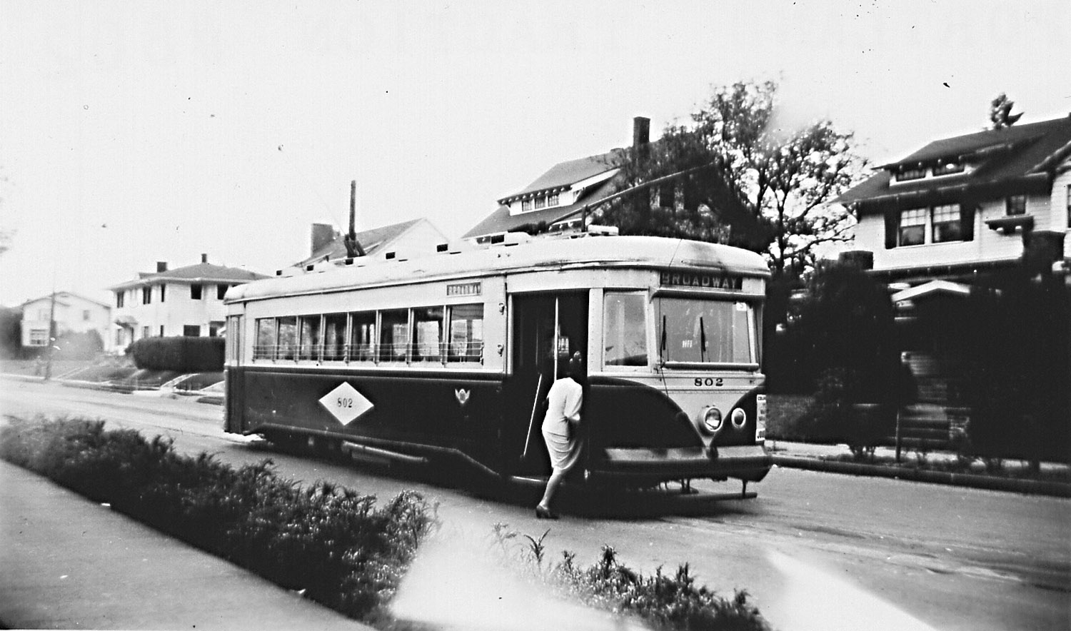A Brill Master Unit at the north end of the Broadway Line, 1949.
