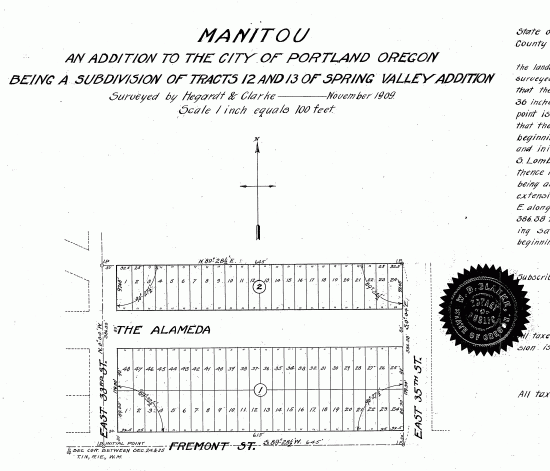 Manitou Plat Detail, March 3, 1910