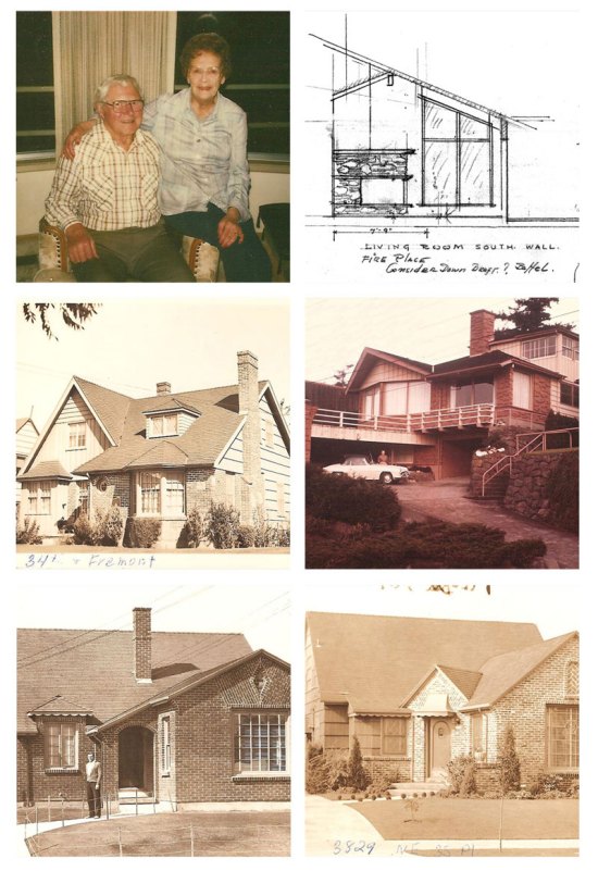 collage-for-blog A collection of images relating to Ken Birkemeier. Top left, Ken and his wife of 50 years Marge. Photos and drawings courtesy of Dan Birkemeier.