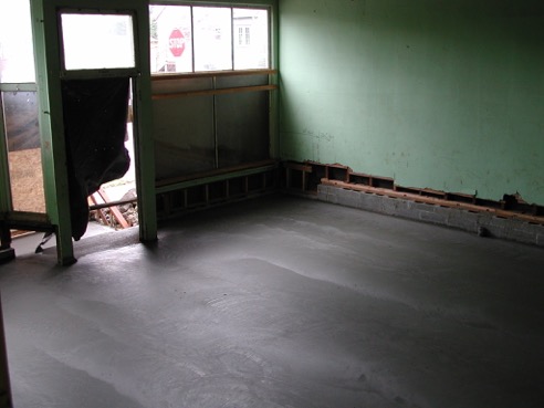 new concrete floor